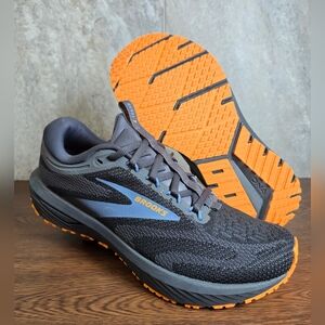 Brooks Revel 7 Men's Running Training Shoes Size 8 Black Grey Orange 1104351D076